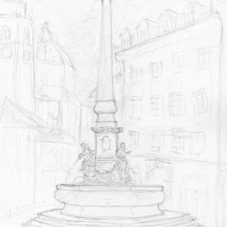 Robba's fountain, Ljubljana, Slovenia